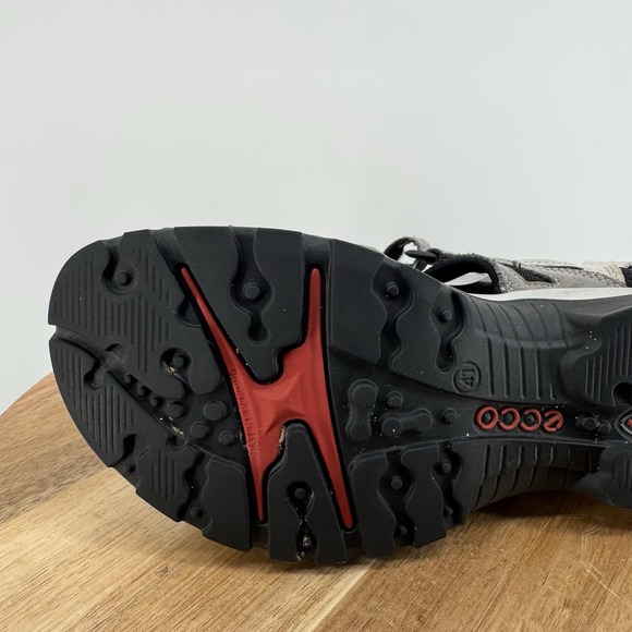 ECCO Sandal‎ Offroad Yucatan Slingback Beige Gray Leather Woman's 41 US 10-10.5 - Picture 13 of 15